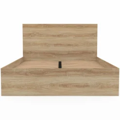 IDMarket Lit double 140x190 cm avec sommier et tête de lit en bois* Collection Moderne|Chambre Complète Adulte