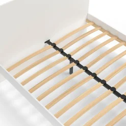 IDMarket Lit double 140x190 cm avec tête de lit et sommier blanc* Collection Moderne|Chambre Complète Adulte