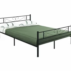 IDMarket Lit en métal 140 x 190 cm avec sommier* Collection Métal|Lits Avec Sommier