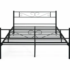 IDMarket Lit en métal 140 x 190 cm avec sommier* Collection Métal|Lits Avec Sommier