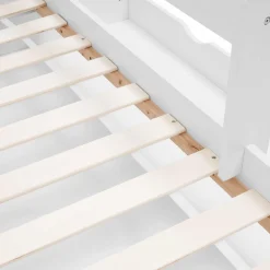 IDMarket Lit enfant blanc avec tiroir de rangement sommier et barrières*Enfant Meubles Tiroirs|Chambre Complète Adulte