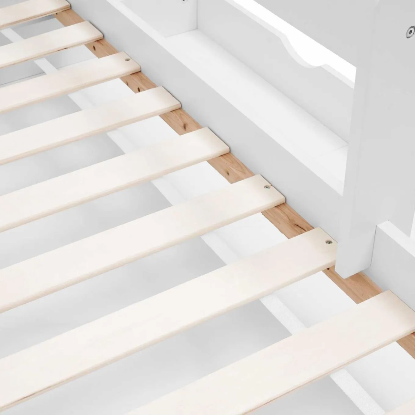 IDMarket Lit enfant blanc avec tiroir de rangement sommier et barrières*Enfant Meubles Tiroirs|Chambre Complète Adulte