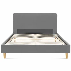 IDMarket Lit nordique gris clair 2 places* Collection Scandinave|Chambre Complète Adulte