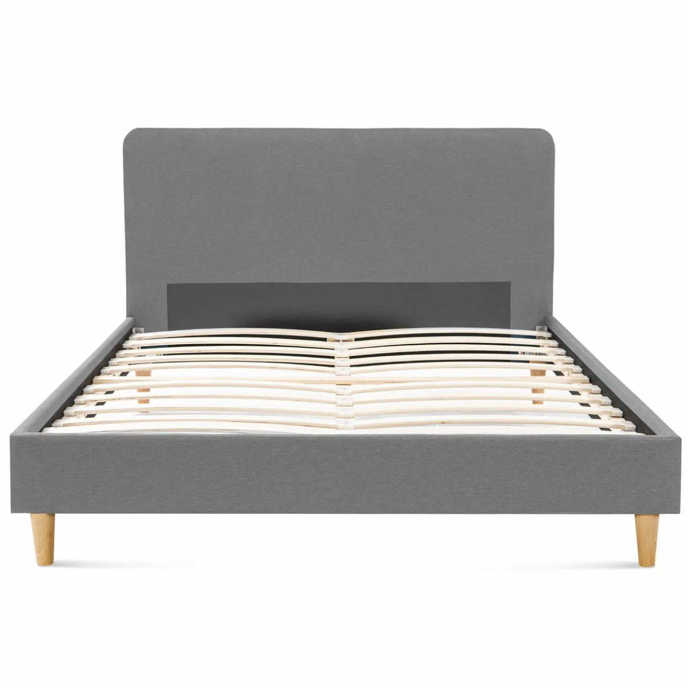 IDMarket Lit scandinave gris clair 2 places* Collection Scandinave|Chambre Complète Adulte