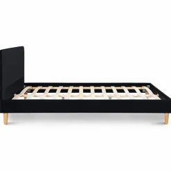 IDMarket Lit scandinave noir 2 places 140x190 cm* Collection Scandinave|Chambre Complète Adulte