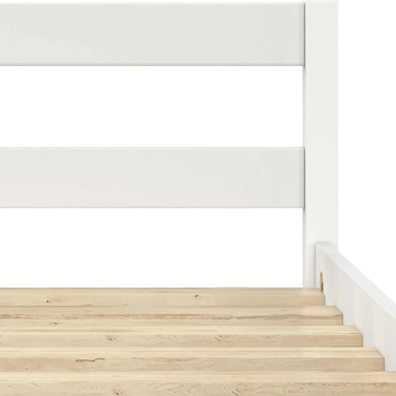 IDMarket Lit simple 90 x 190 cm avec sommier bois blanc* Meubles Blancs|Collection Contemporaine