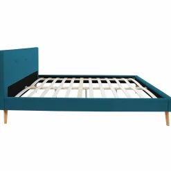 IDMarket Lit style scandinave 160x200 cm bleu canard* Collection Scandinave|Chambre Complète Adulte