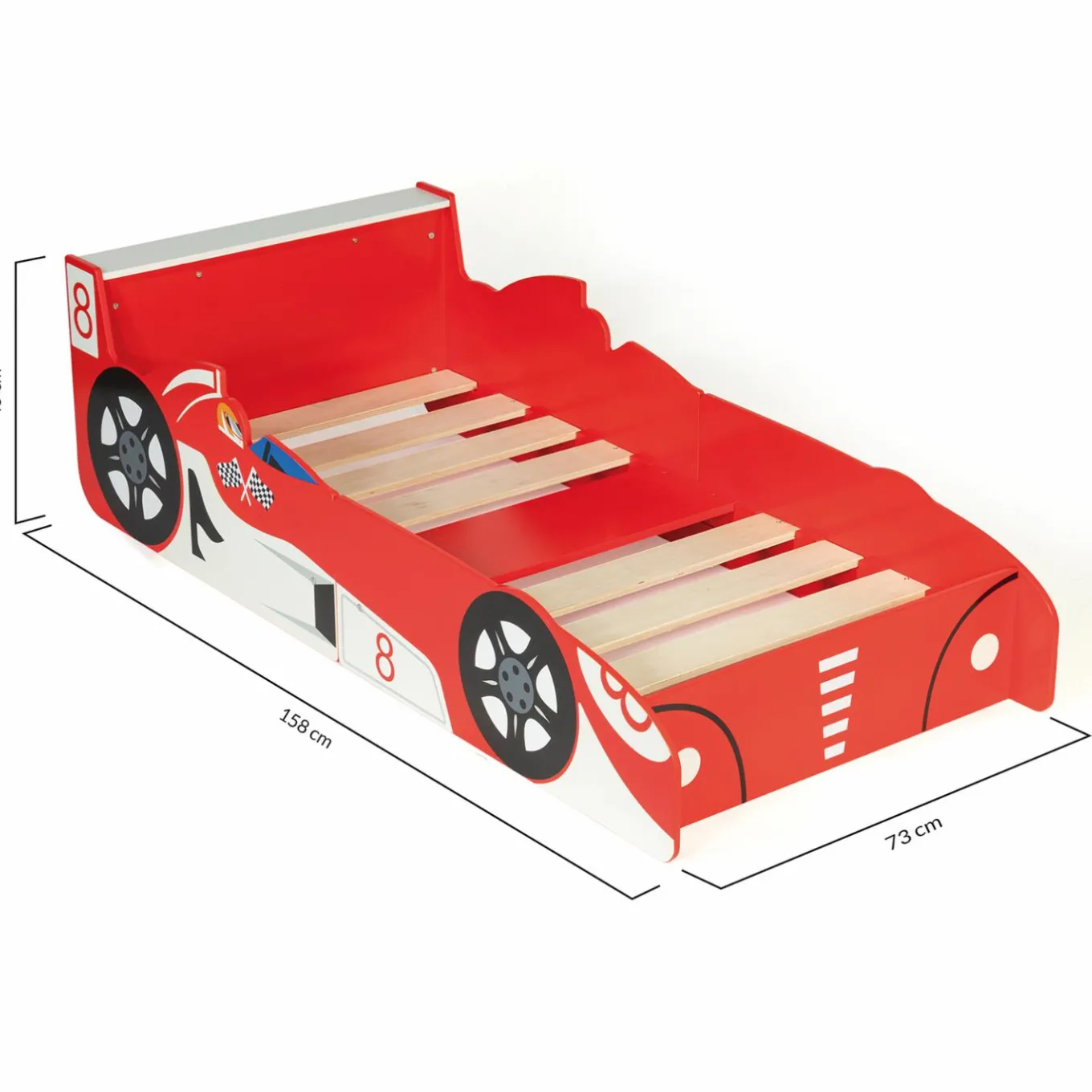 IDMarket Lit voiture Formule 1 rouge*Enfant Lits Enfant|Chambre Complète Adulte