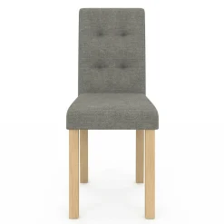 IDMarket Lot 4 chaises capitonnées gris chiné* Collection Scandinave|Salle À Manger Complète