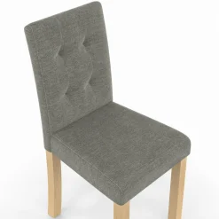 IDMarket Lot 4 chaises capitonnées gris chiné* Collection Scandinave|Salle À Manger Complète