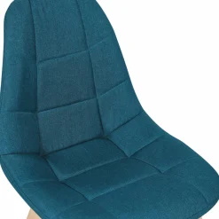 IDMarket Lot 4 chaises scandinaves bleu canard* Collection Scandinave|Salle À Manger Complète