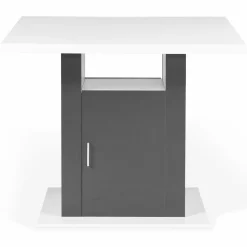 IDMarket Îlot central bois blanc et gris 110 cm* Meubles Hauts|Collection Design