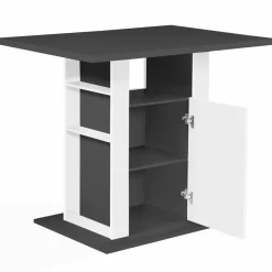 IDMarket Îlot central cuisine bois gris et blanc 110 cm* Collection Design|Collection Moderne