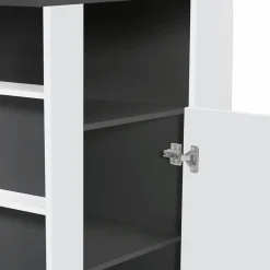 IDMarket Îlot central cuisine bois gris et blanc 110 cm* Collection Design|Collection Moderne