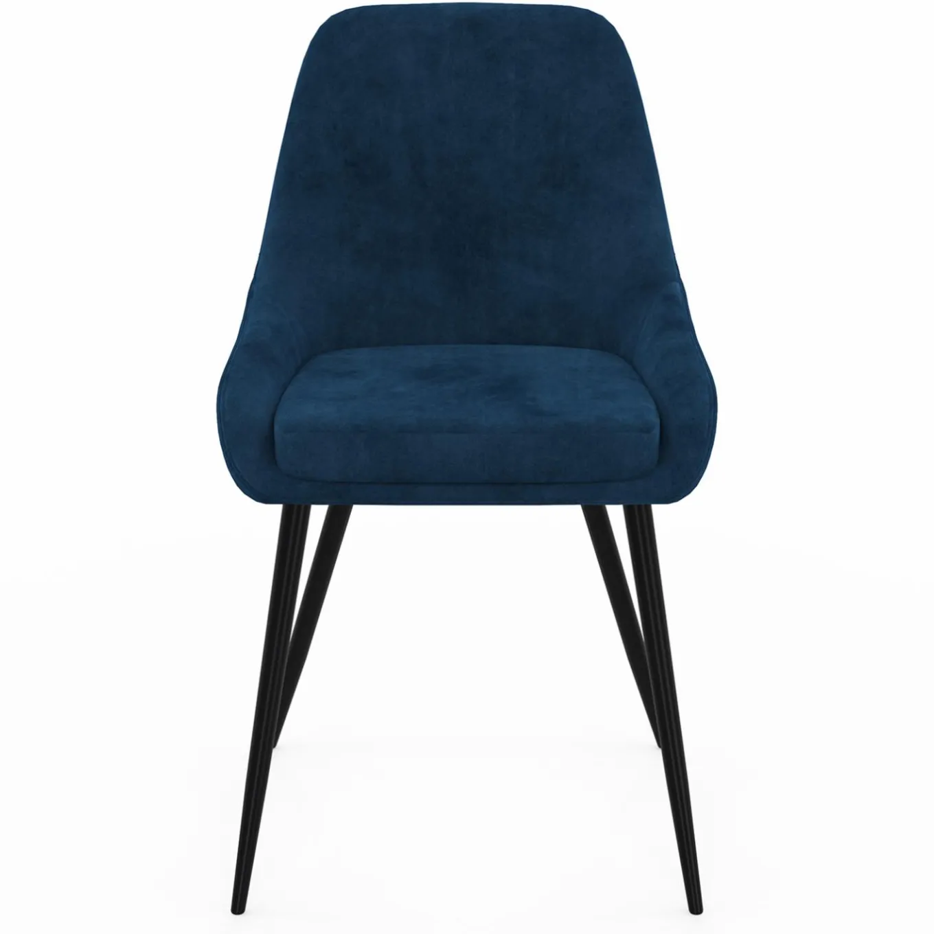 IDMarket Lot de 4 chaises avec accoudoirs en velours bleu* Collection Vintage|Salle À Manger Complète