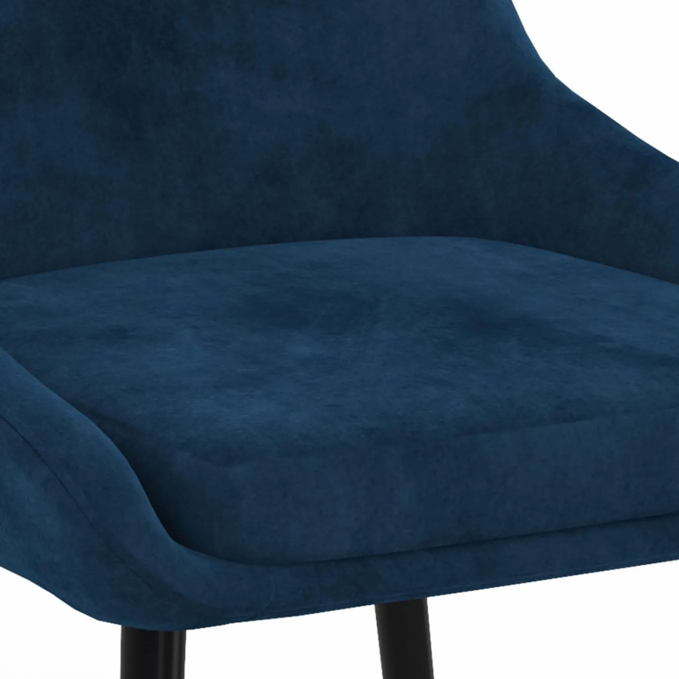 IDMarket Lot de 4 chaises avec accoudoirs en velours bleu* Collection Vintage|Salle À Manger Complète