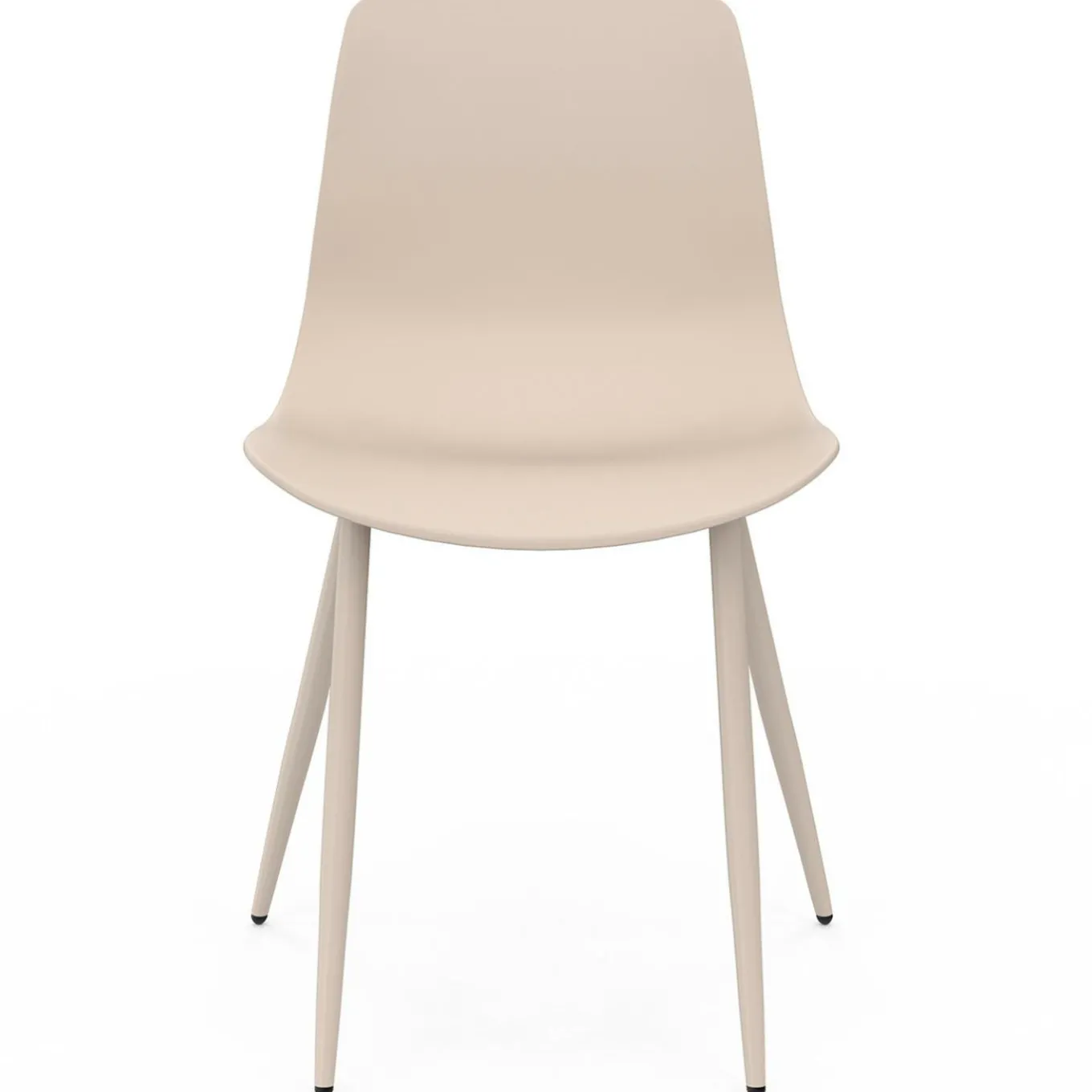 IDMarket Lot de 6 chaises beige avec pieds en métal* Collection Design|Tables Et Chaises