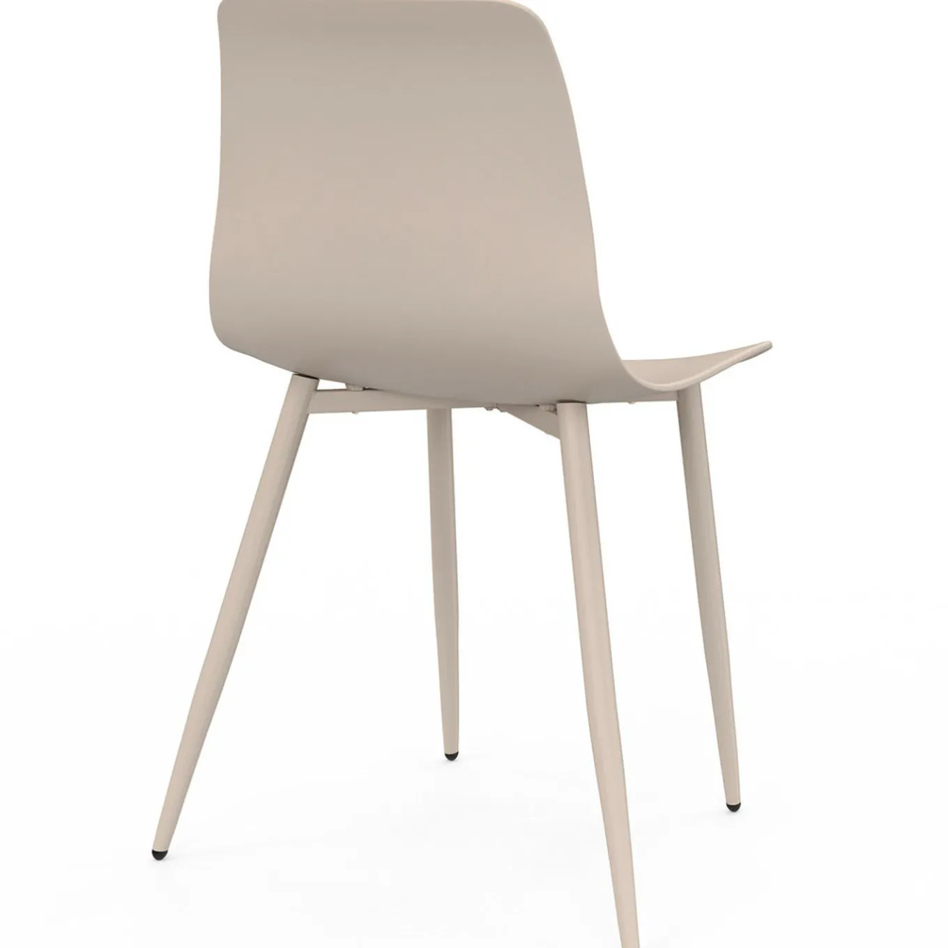 IDMarket Lot de 6 chaises beige avec pieds en métal* Collection Design|Tables Et Chaises