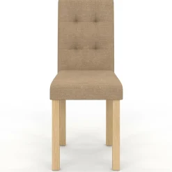 IDMarket Lot de 6 chaises capitonnées tricolore taupe, beige et marron* Collection Scandinave|Chaises