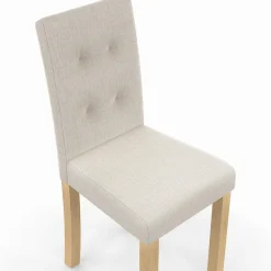 IDMarket Lot de 6 chaises capitonnées tricolore taupe, beige et marron* Collection Scandinave|Chaises