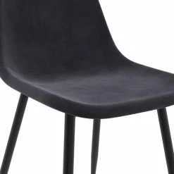 IDMarket Lot de 6 chaises confortables en velours gris foncé* Chaises|Tables Et Chaises