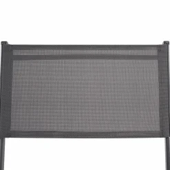 IDMarket Lot de 4 chaises de jardin pliantes grises en acier et textilène* Salons De Jardin