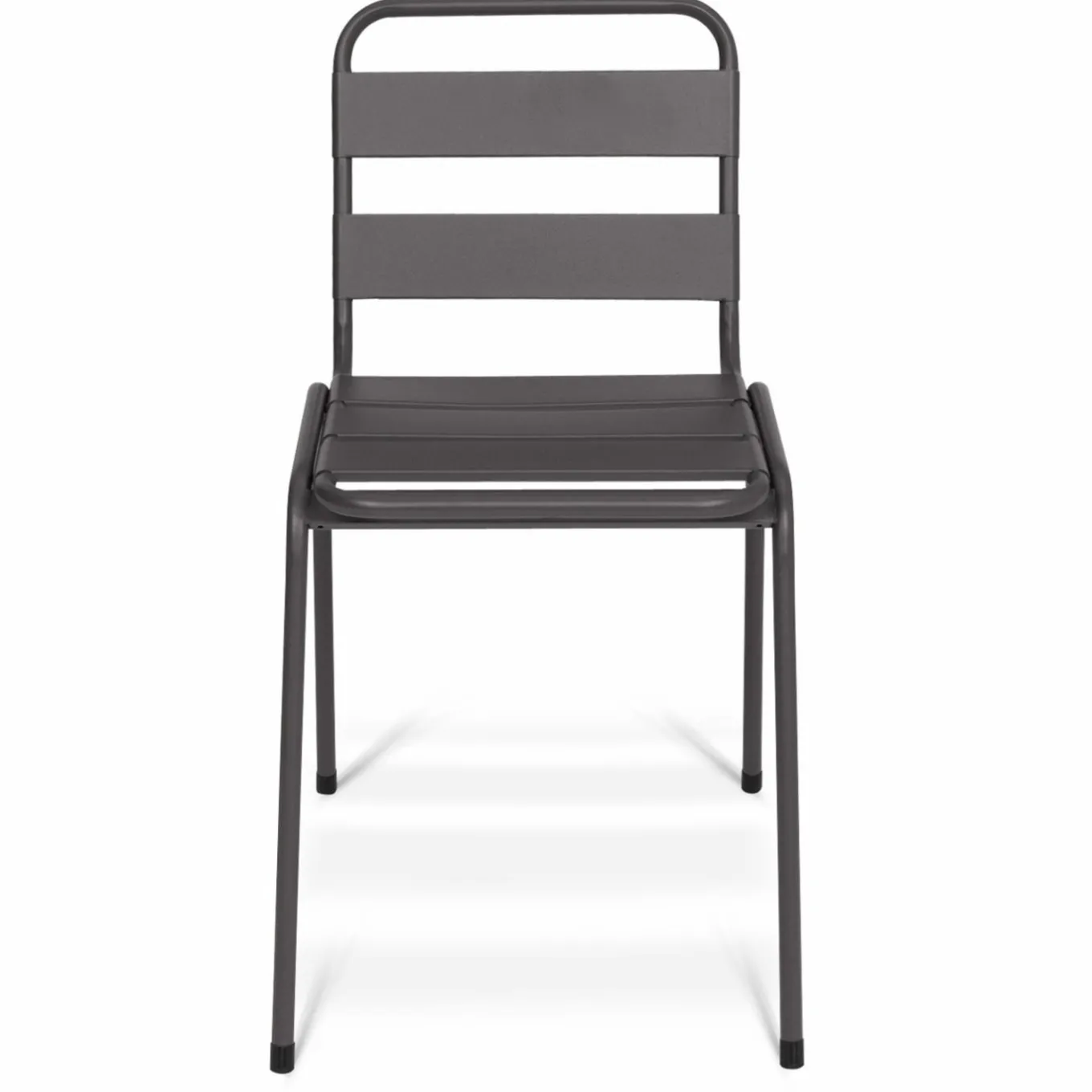 IDMarket Lot de 6 chaises de jardin empilables en acier gris anthracite, noir et bleu* Salons De Jardin