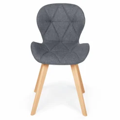 IDMarket Lot de 4 chaises en tissu gris foncé design pour salle à manger* Collection Moderne|Collection Scandinave