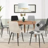 IDMarket Lot de 6 chaises en velours gris foncé, gris clair, beige, noir et patchworks x2 pour salle à manger* Collection Moderne|Salle À Manger Complète