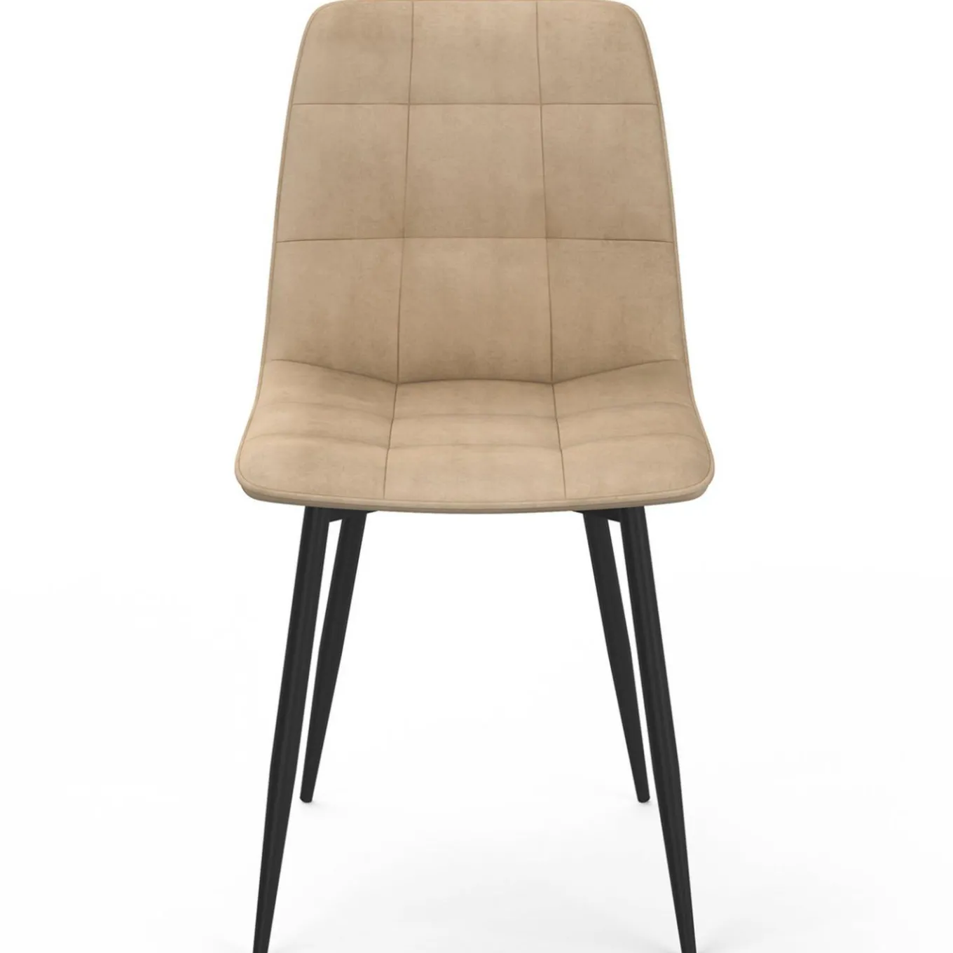 IDMarket Lot de 6 chaises en velours taupe pour salle à manger* Collection Vintage|Chaises