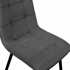 IDMarket Lot de 4 chaises en velours plusieurs couleurs* Collection Vintage|Collection Moderne