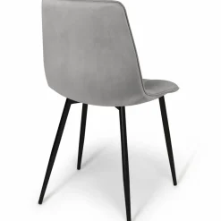 IDMarket Lot de 4 chaises grises pour salle à manger* Collection Contemporaine|Collection Moderne