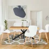 IDMarket Lot de 4 chaises matelassées blanches* Collection Moderne|Collection Scandinave