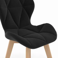 IDMarket Lot de 4 chaises matelassées en tissus mix color bleu, gris, beige et noir* Collection Moderne|Collection Scandinave