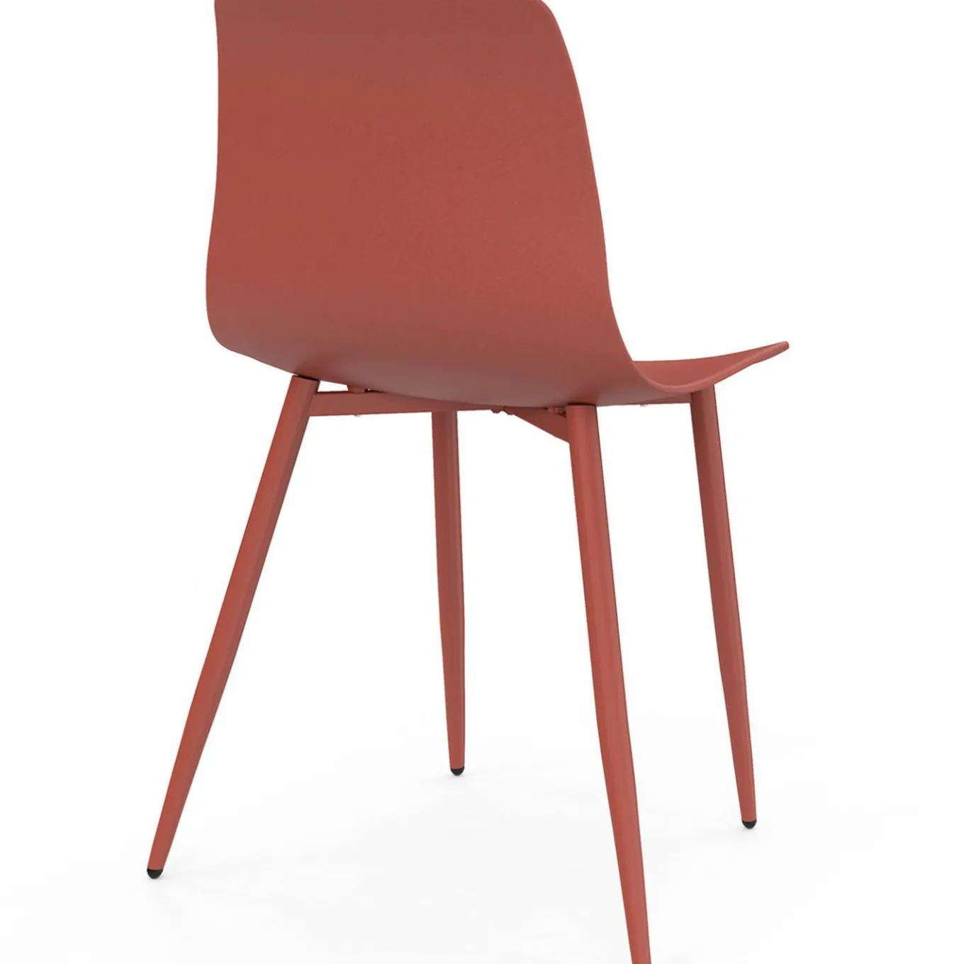 IDMarket Lot de 6 chaises mix color gris foncé x2, terracotta x2, beige x2 pieds en métal* Collection Design|Tables Et Chaises