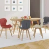 IDMarket Lot de 6 chaises modernes avec assises matelassées en gris, terracotta et beige* Collection Scandinave|Chaises