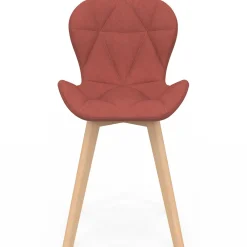 IDMarket Lot de 6 chaises modernes avec assises matelassées en gris, terracotta et beige* Collection Scandinave|Chaises