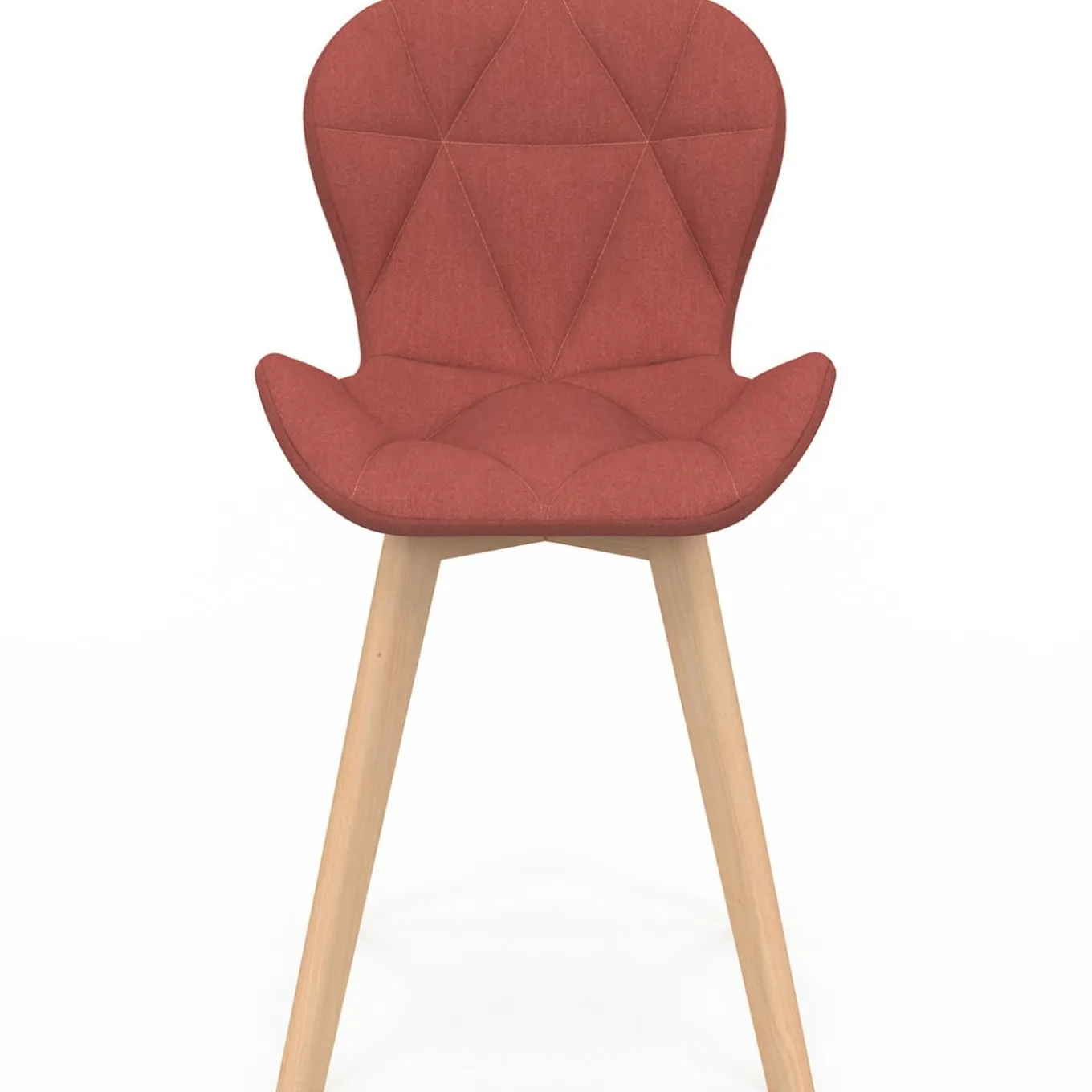 IDMarket Lot de 6 chaises modernes avec assises matelassées en gris, terracotta et beige* Collection Scandinave|Chaises