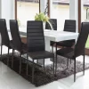 IDMarket Lot de 6 chaises noires* Collection Contemporaine|Salle À Manger Complète