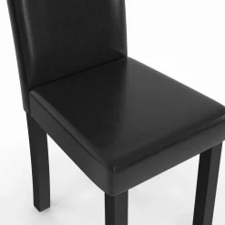 IDMarket Lot de 6 chaises noires design* Collection Contemporaine|Salle À Manger Complète