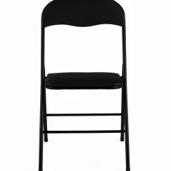 IDMarket Lot de 6 chaises noires pliables d’intérieur* Salle À Manger Complète|Tables Et Chaises