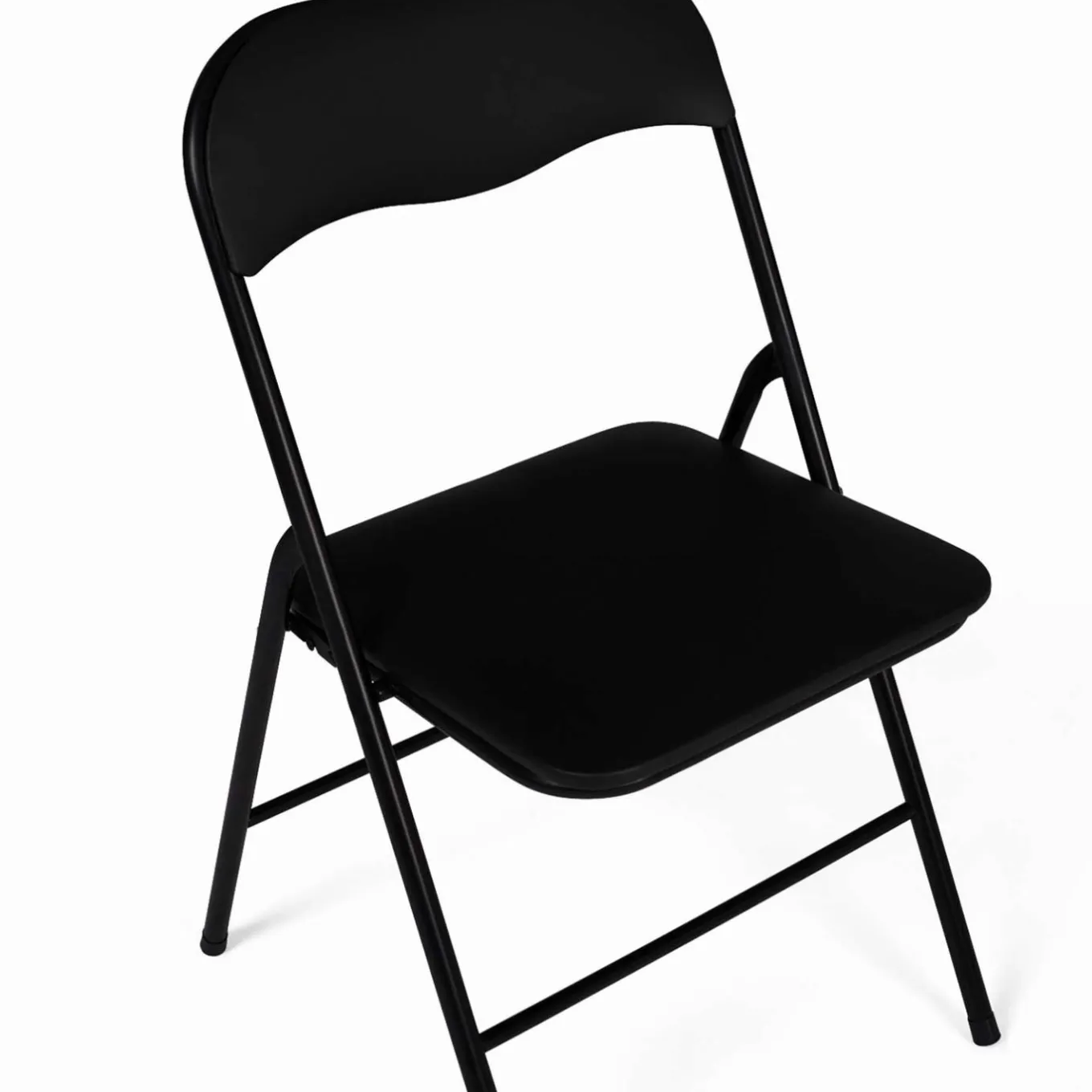 IDMarket Lot de 6 chaises noires pliables d’intérieur* Salle À Manger Complète|Tables Et Chaises