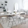 IDMarket Lot de 6 chaises pliantes blanches d’intérieur* Salle À Manger Complète|Tables Et Chaises