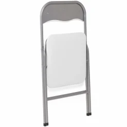 IDMarket Lot de 6 chaises pliantes blanches d’intérieur* Salle À Manger Complète|Tables Et Chaises