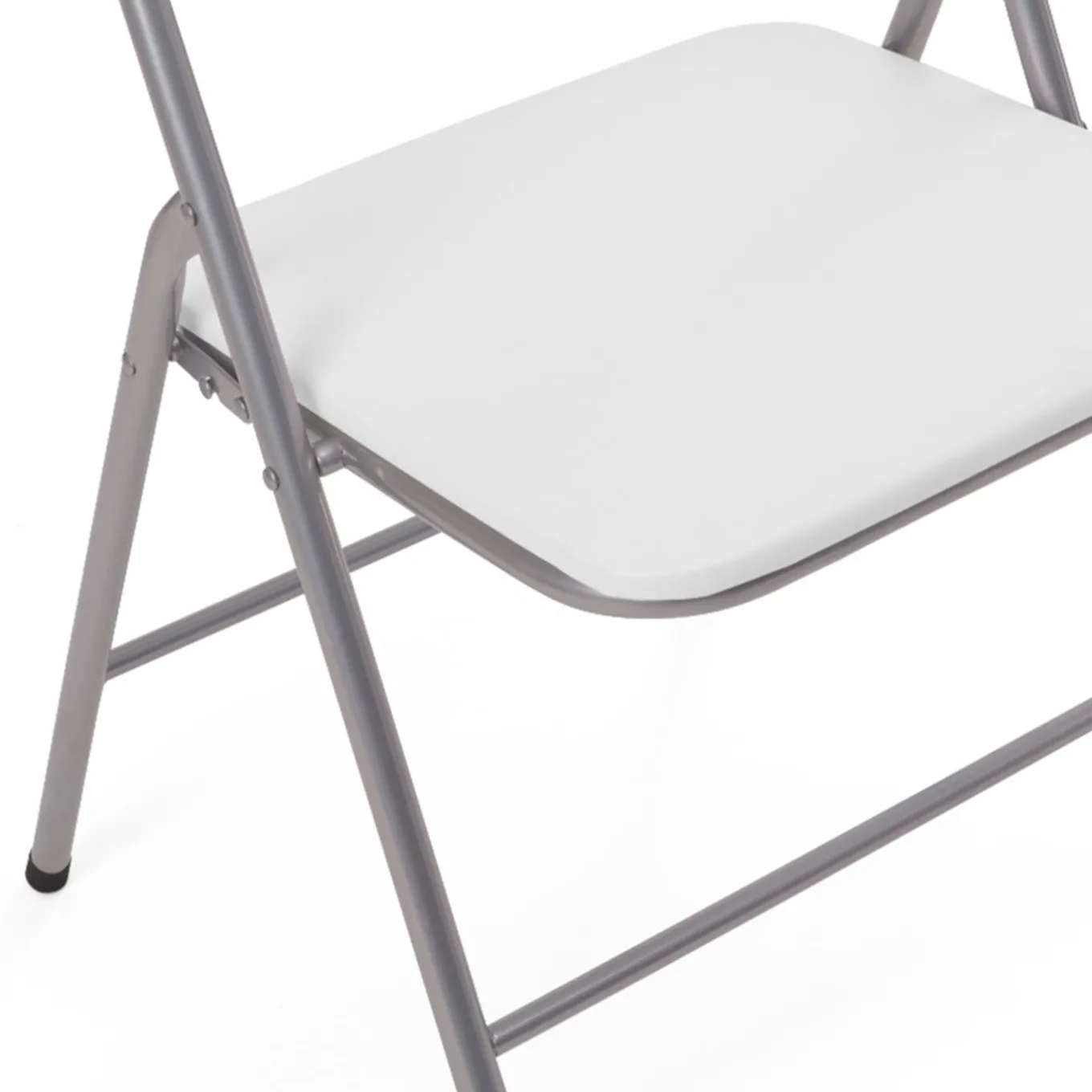 IDMarket Lot de 6 chaises pliantes blanches d’intérieur* Salle À Manger Complète|Tables Et Chaises