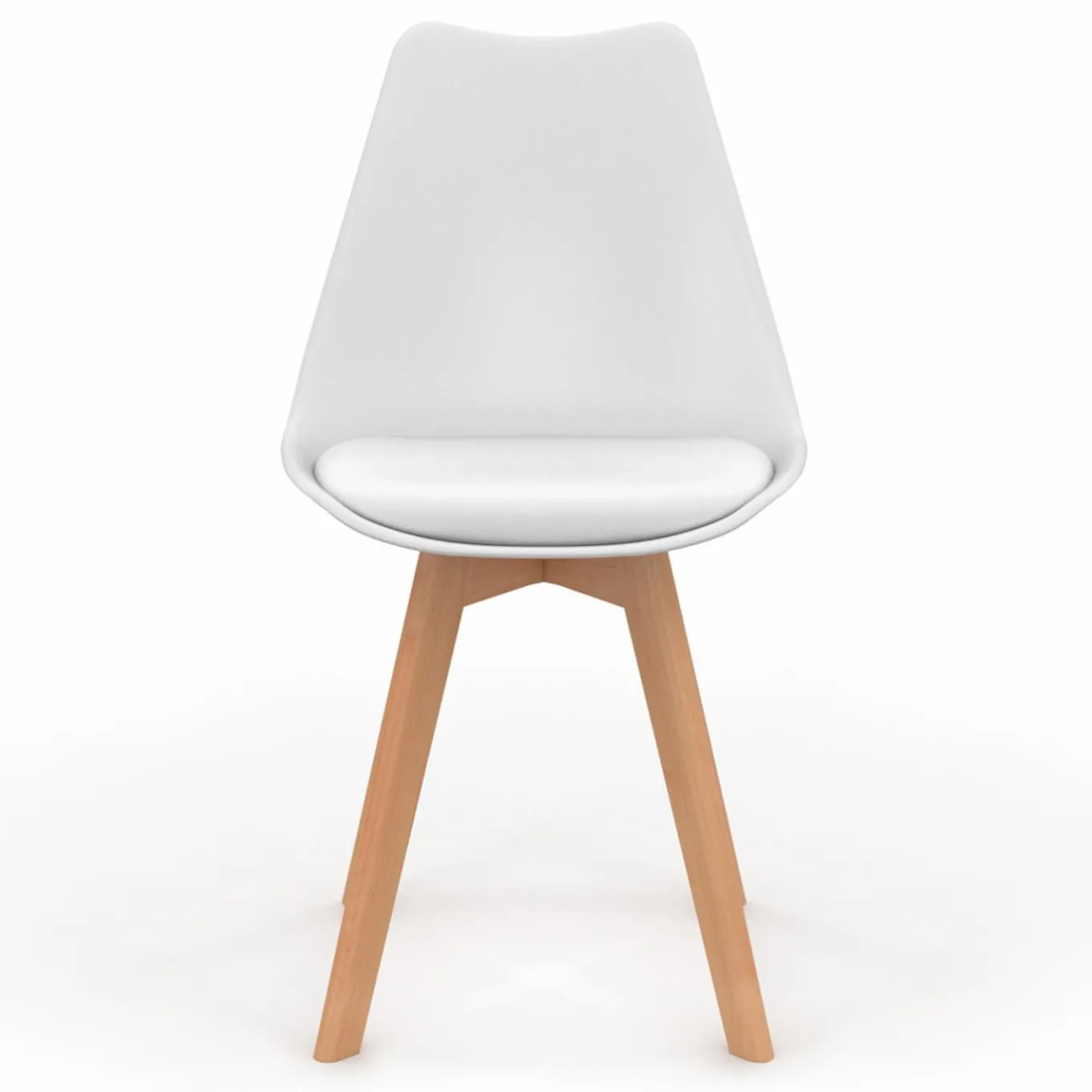 IDMarket Lot de 6 chaises scandinaves blanches* Collection Scandinave|Salle À Manger Complète