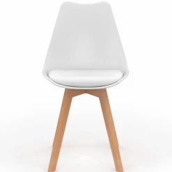 IDMarket Lot de 4 chaises scandinaves blanches* Collection Scandinave|Chaises