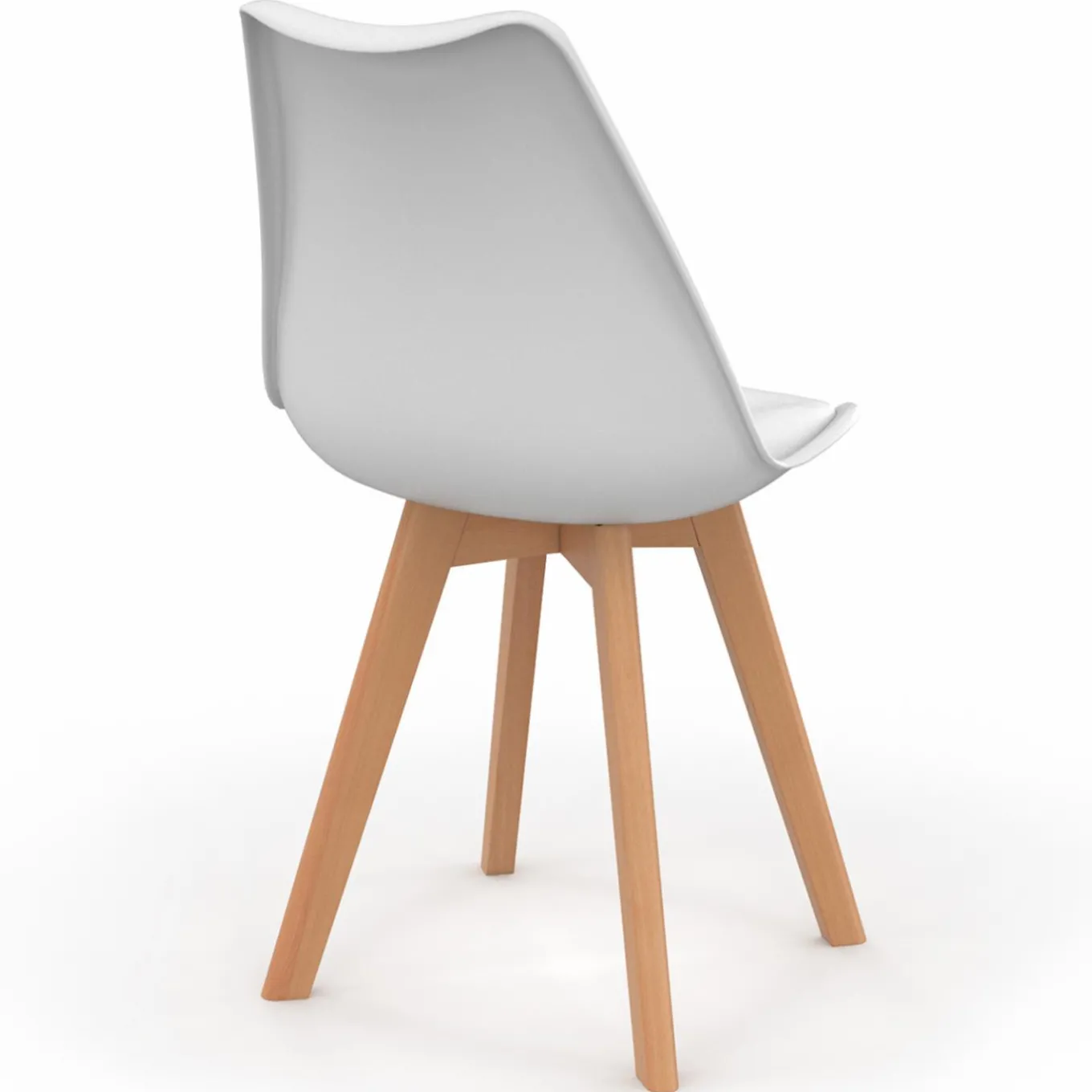 IDMarket Lot de 4 chaises scandinaves blanches* Collection Scandinave|Chaises