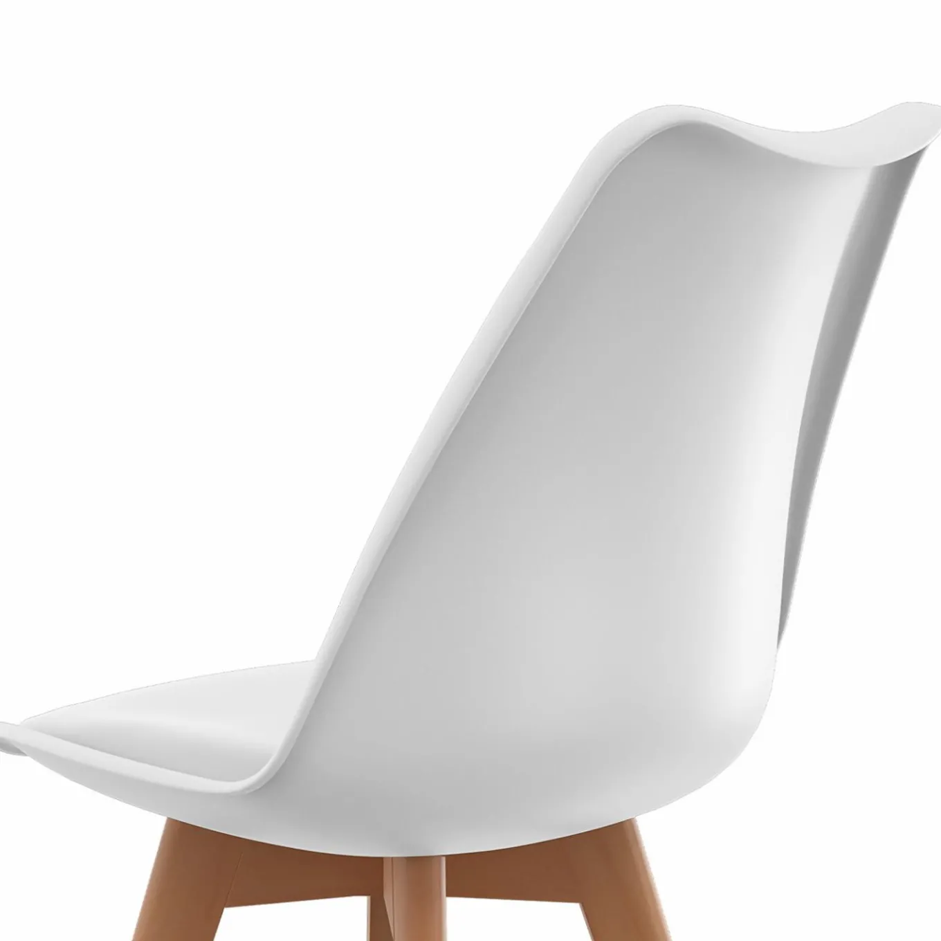 IDMarket Lot de 4 chaises scandinaves blanches* Collection Scandinave|Chaises