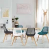 IDMarket Lot de 6 chaises scandinaves dépareillées dossier ajouré* Collection Scandinave|Salle À Manger Complète